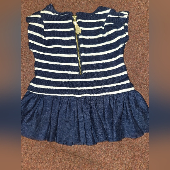 6-9mth Cynthia Rowley Dress In Blue And White - Picture 6 of 7